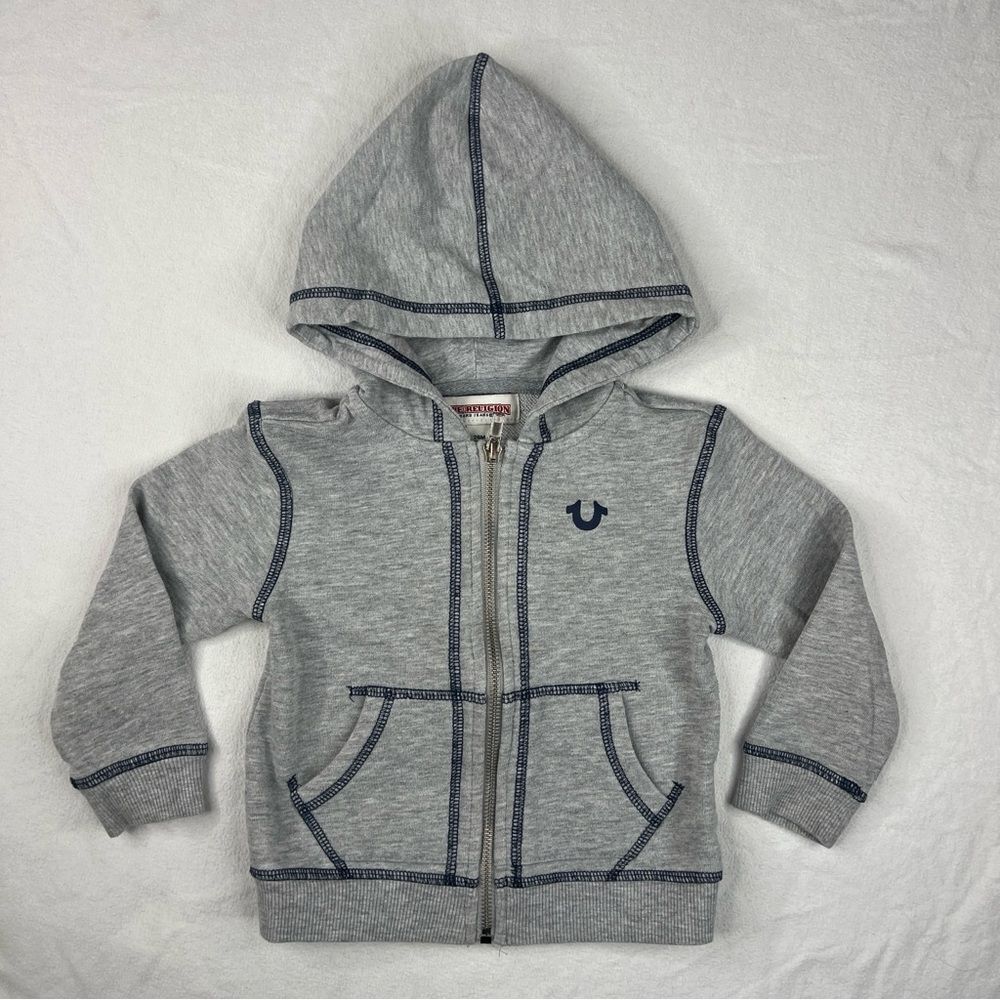 True Religion Kid’s Zip up Sweatshirt 2t Grey